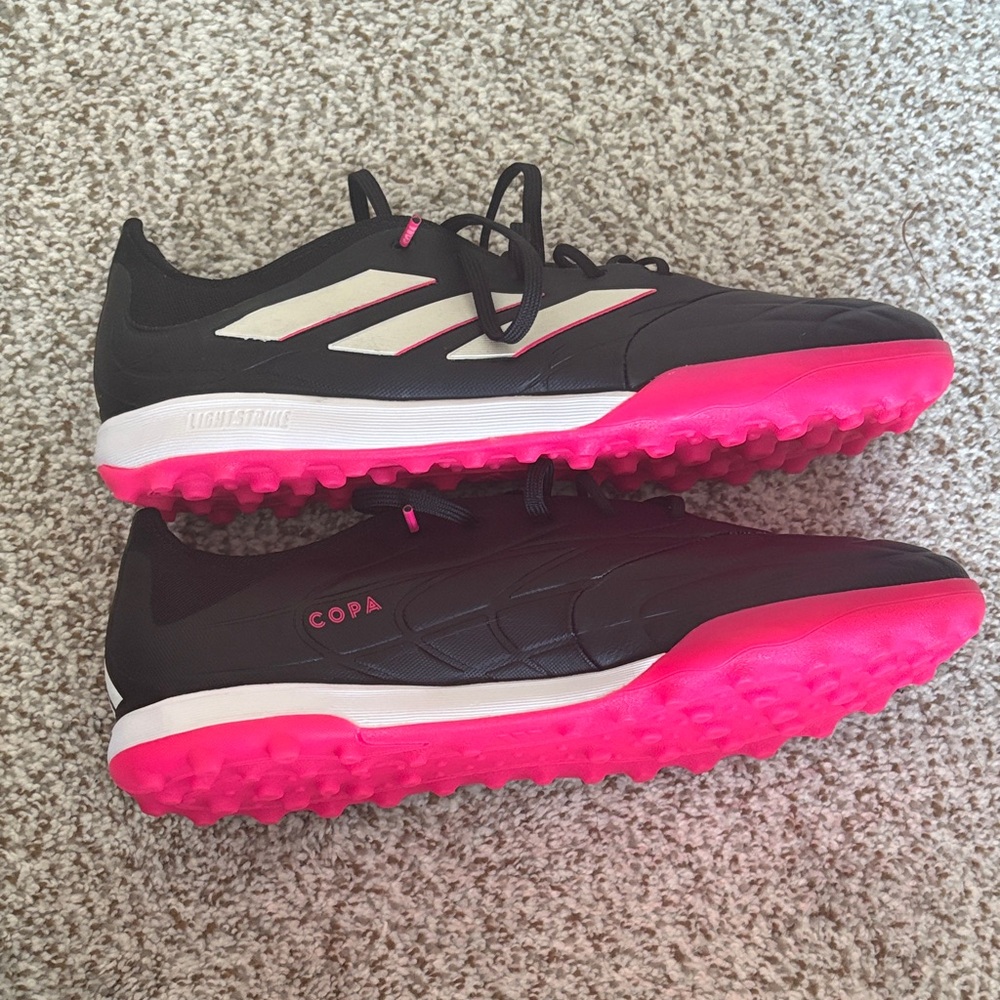 Adidas Copa Black with Pink Accents Soccer Shoes